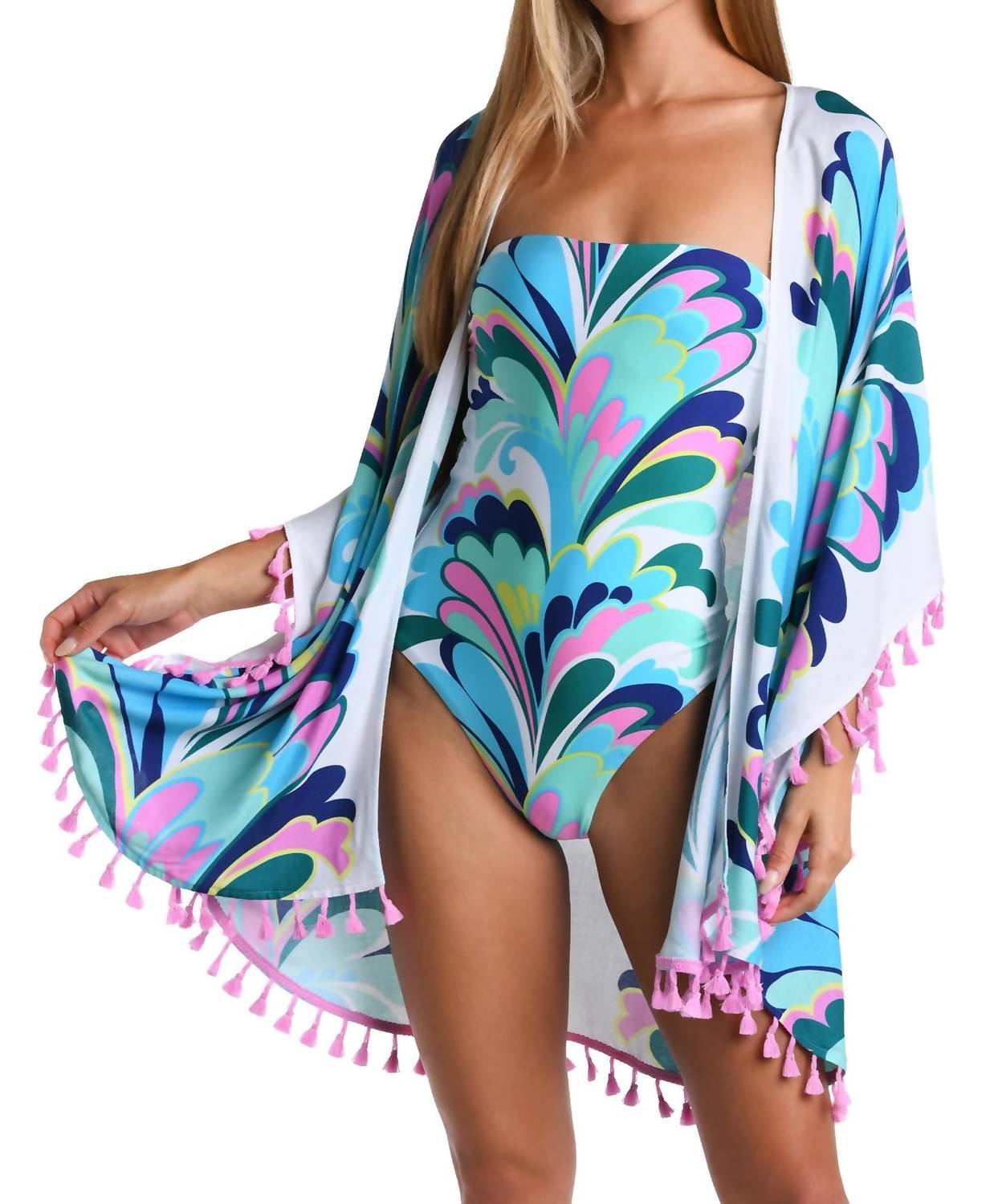 Far Out Short Kimono Swim Cover Up