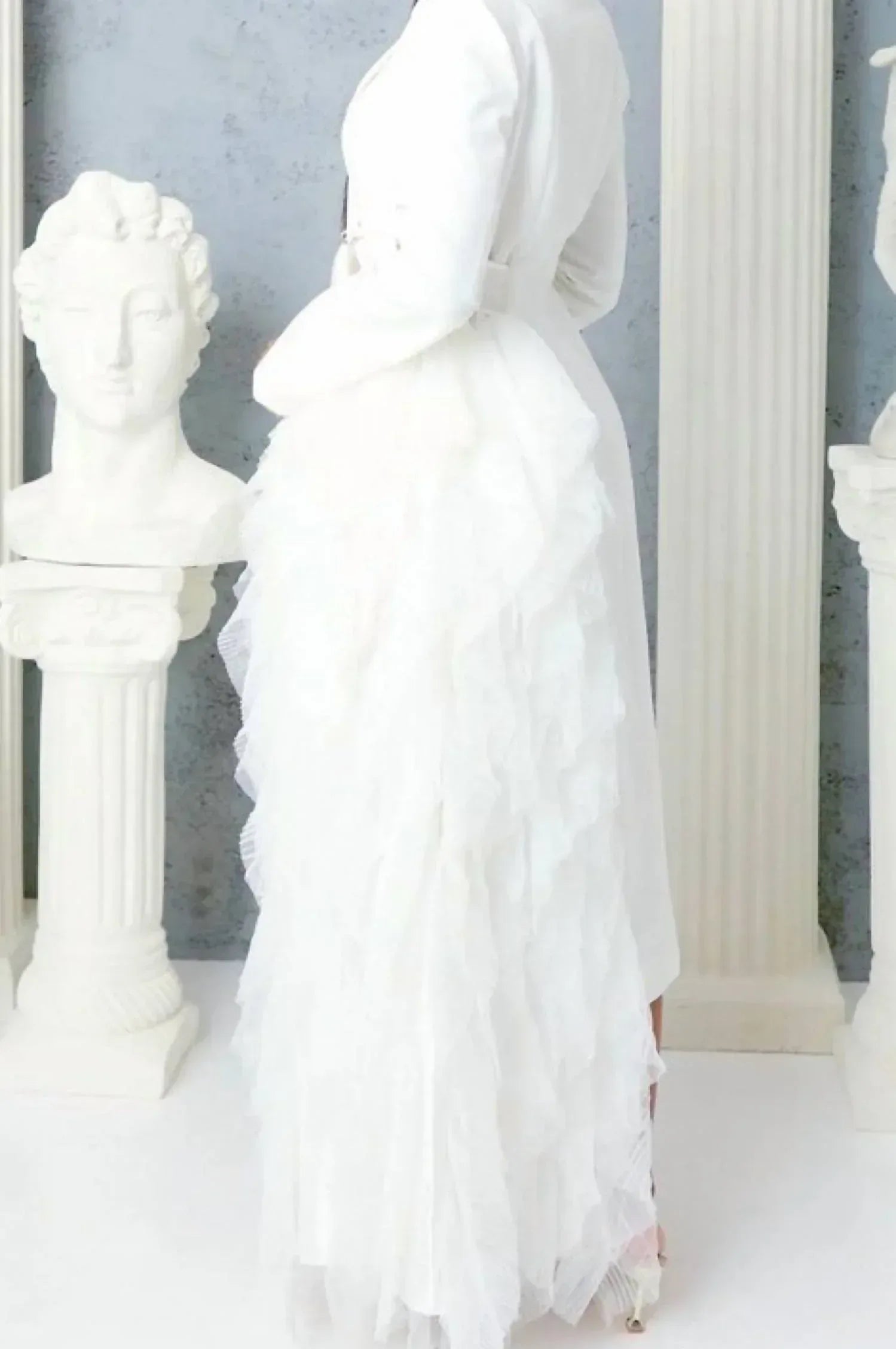 Athina - Side Tulle Detail Dress Jacket - Rack Hunt