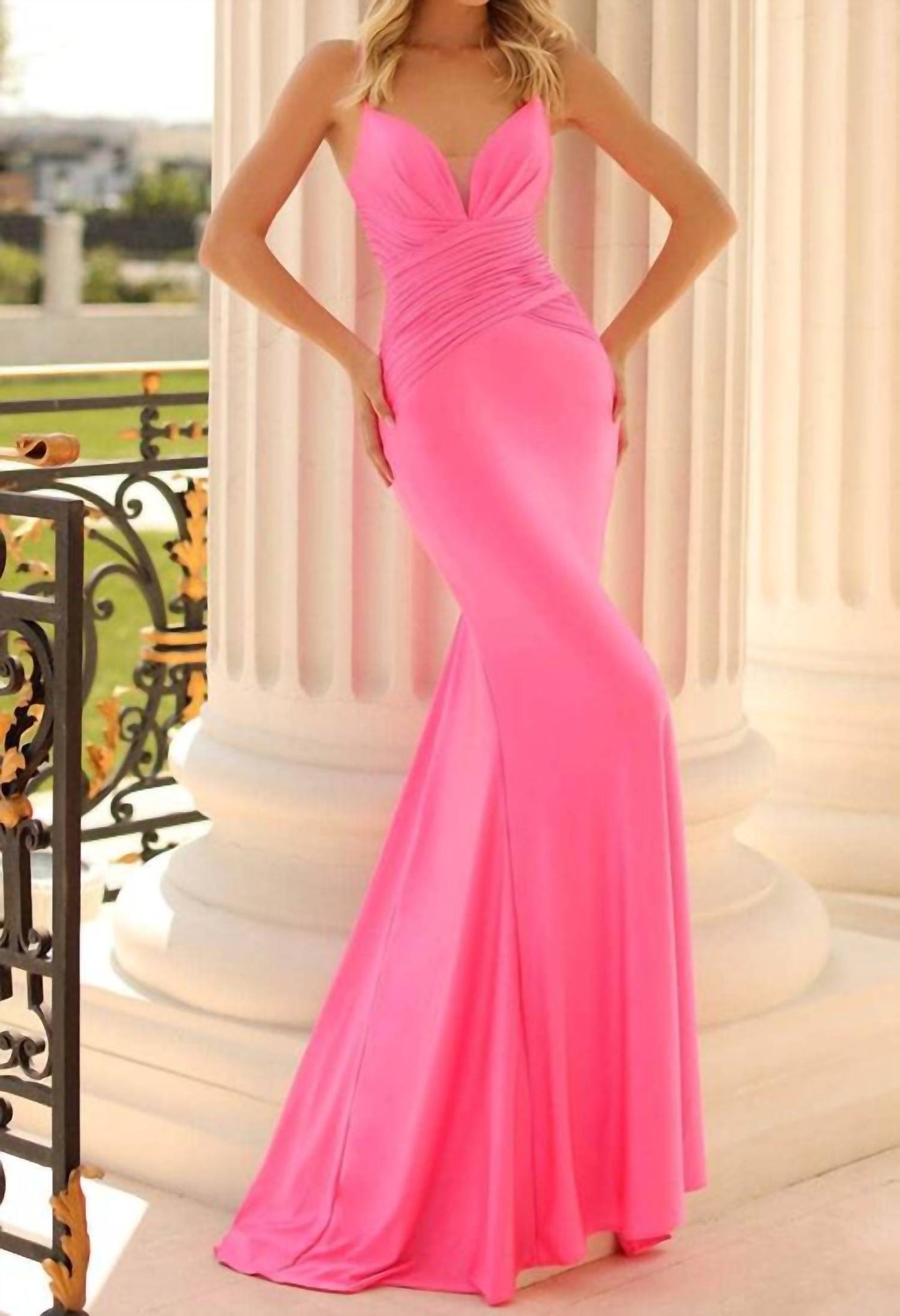 Laced Back Cutout Prom Dress