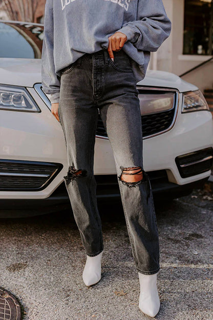 Jackson High Waist Distressed Jeans