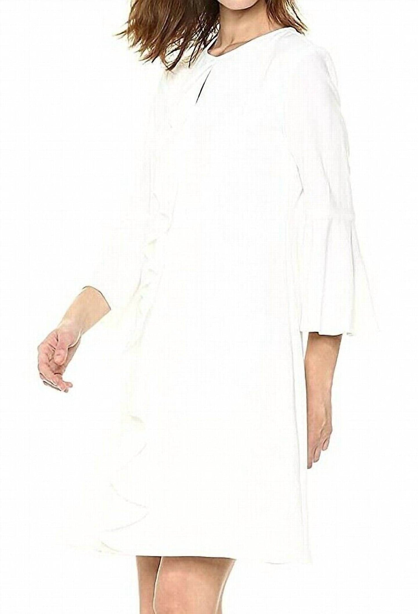 Gabby Skye - Long Sleeve Ruffle Wrap Above Knee Dress - Rack Hunt