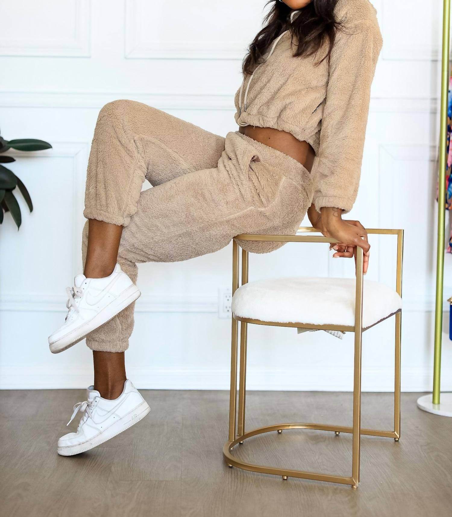 Little Secret Of Mine - Women's Cropped Hoodie Jogger Set - Rack Hunt