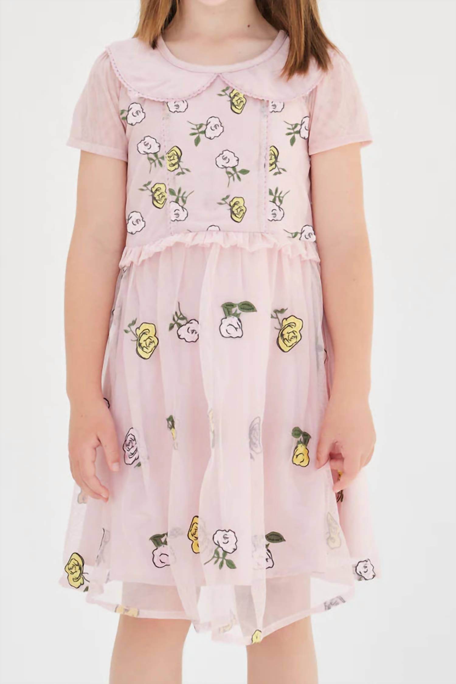 Sasha+Z - Rose Embroidered Collar Dress - Rack Hunt -