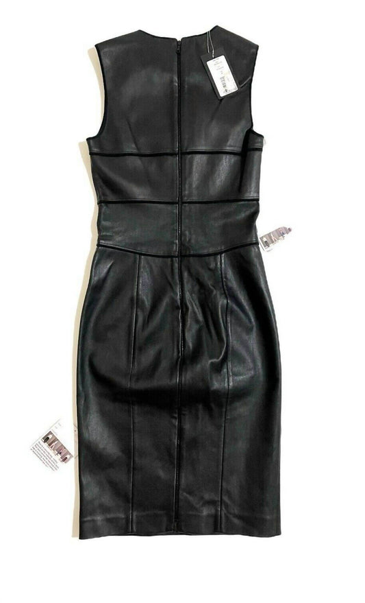 Narciso Rodriguez - Lambskin Leather Pencil Bodycon Midi Dress - Rack Hunt