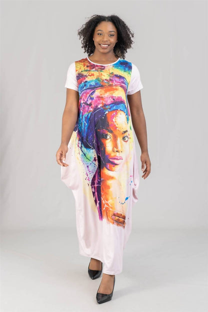 Face Maxi Length Elegance Dress