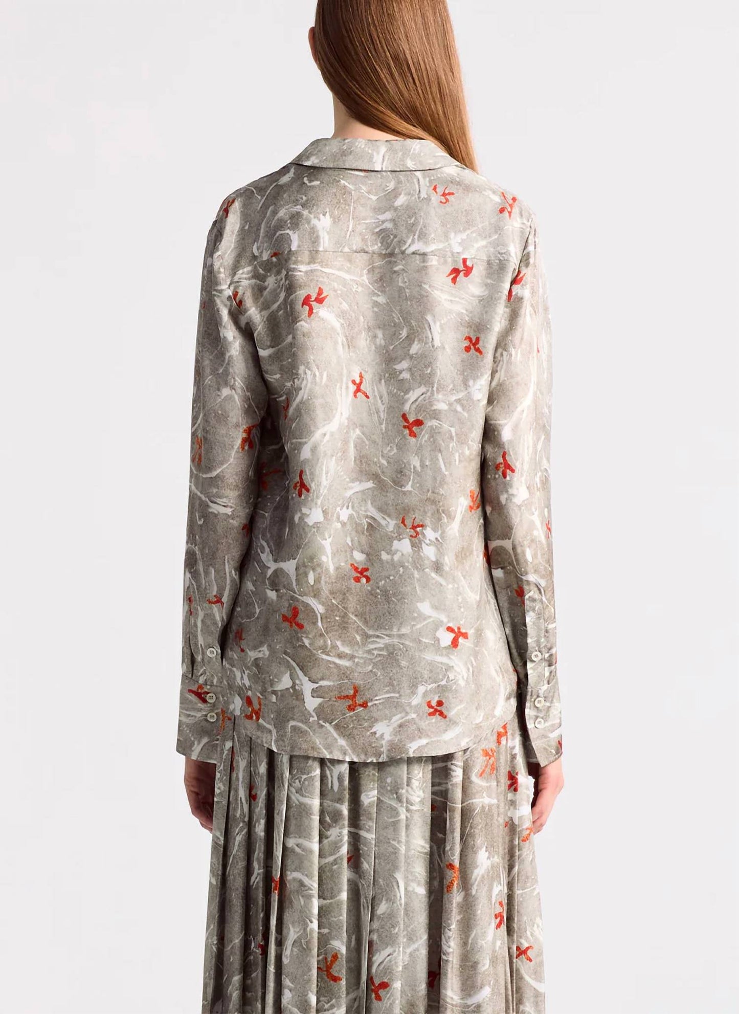 Chika Marbled Silk Top