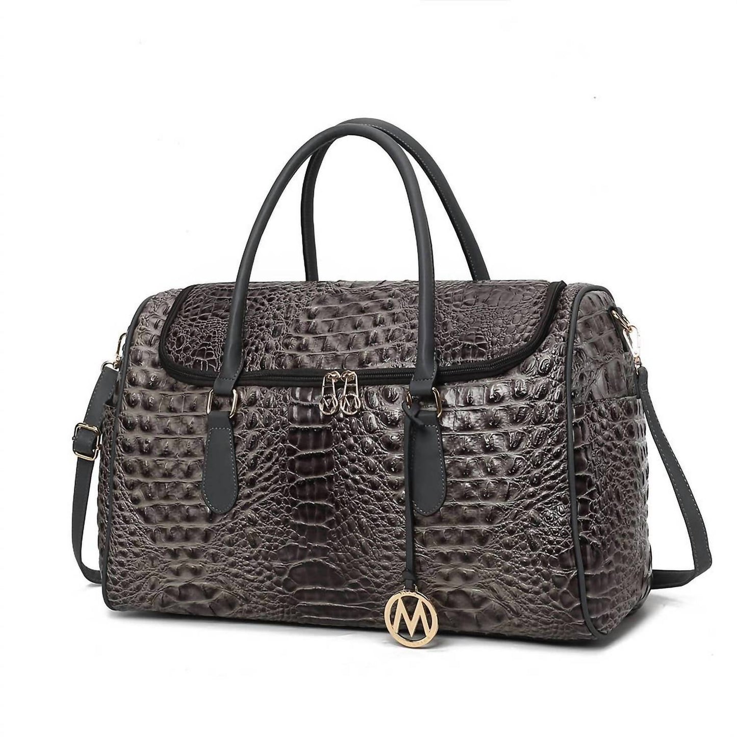 Women’s Rina Crocodile Embossed Duffle Bag