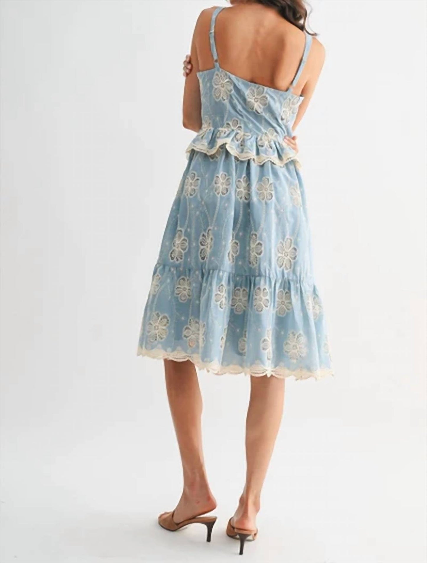 Floral Lace Midi Dress