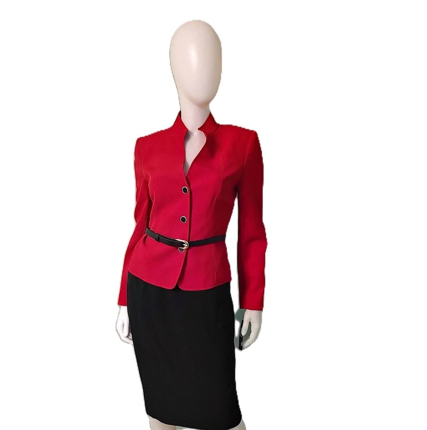 Tahari by ASL - Belted Jacket & Pencil Skirt Suit - Rack Hunt