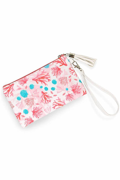 Women's Tropical Print Convertible Clutch Wristlet