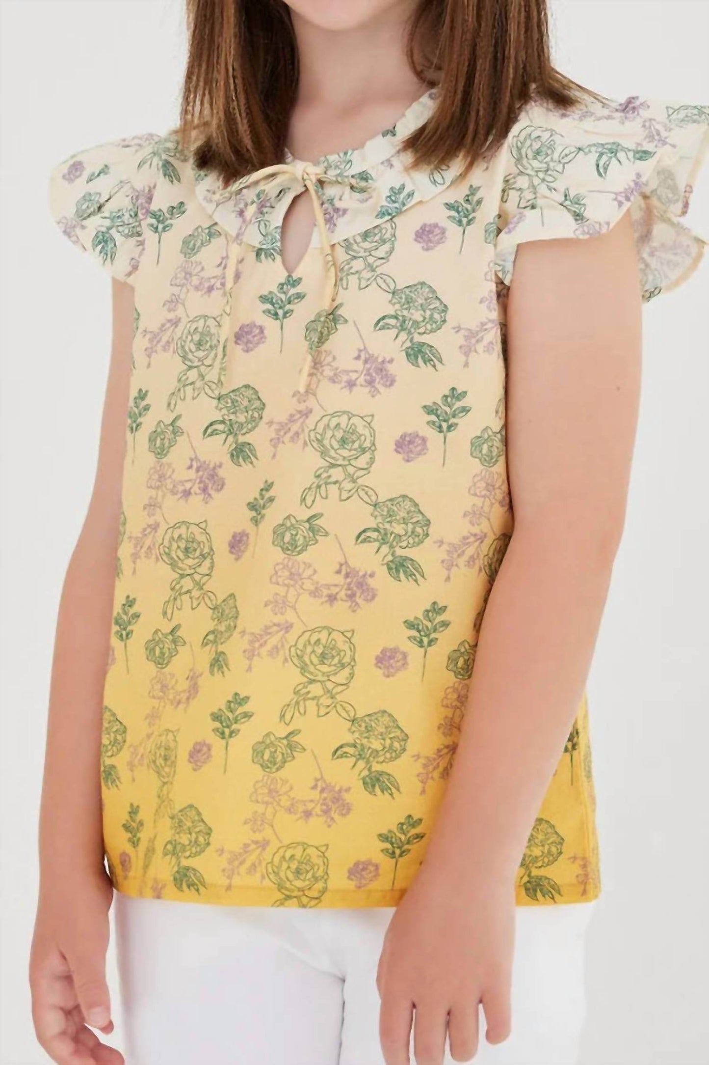 Sasha+Z - Floral Sketched Ombré Top - Rack Hunt -