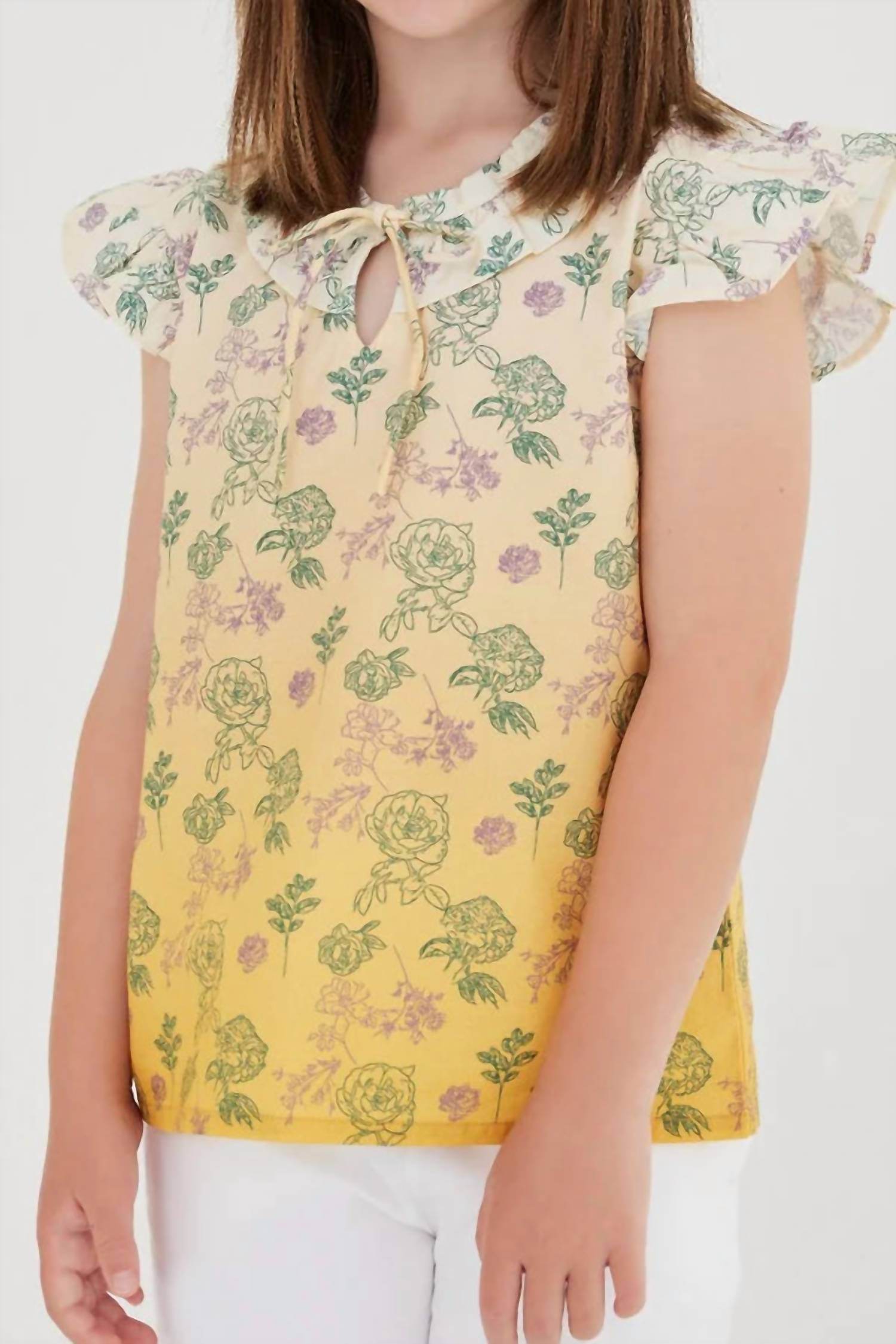 Sasha+Z - Floral Sketched Ombré Top - Rack Hunt -