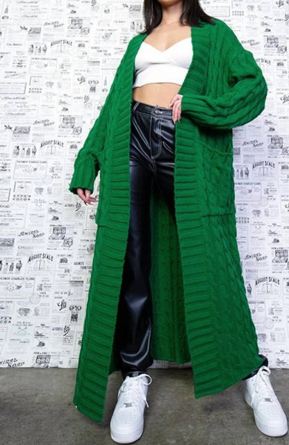 My long knitted sweater cardigan
