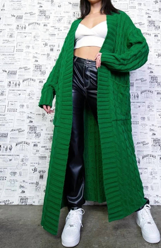 My long knitted sweater cardigan