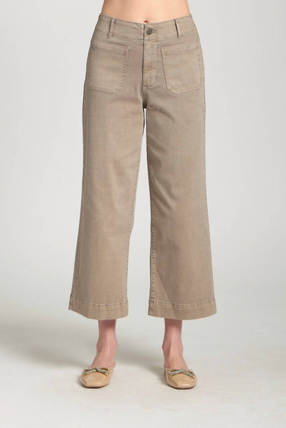 Crop Wide Leg Patch Pocket Pant