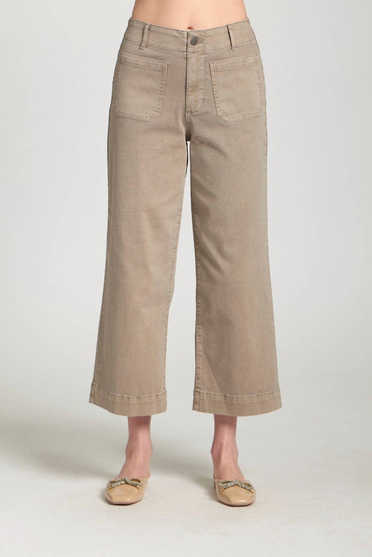 Crop Wide Leg Patch Pocket Pant