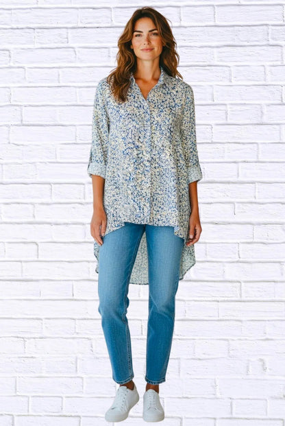 Diva USA - Floral Viscose High-low Shirt - Rack Hunt