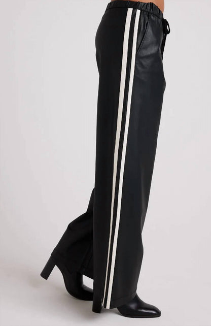 Coated Faux Leather Wide Leg Pant