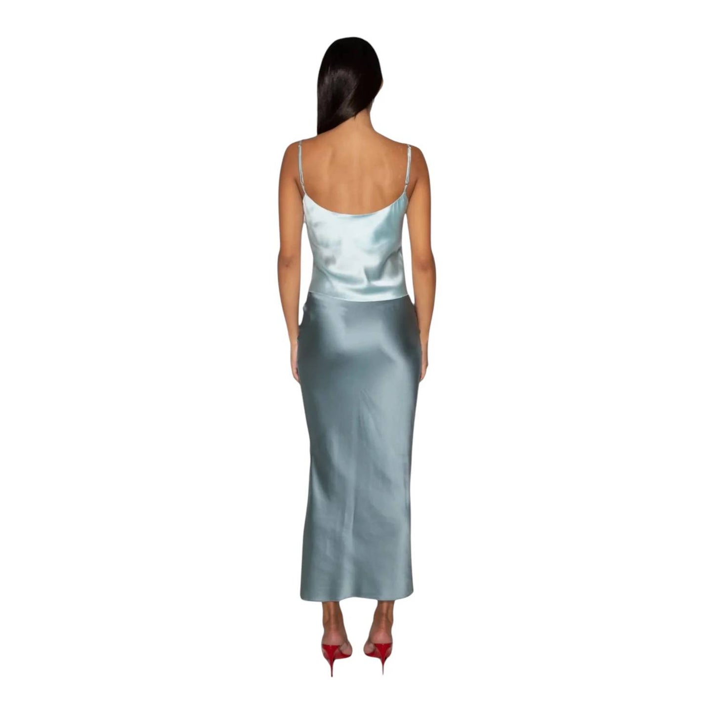 Alex Silk Midi Skirt