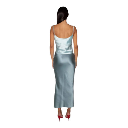 Alex Silk Midi Skirt