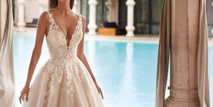 Demetrios - Beaded Lace Tulle Gown - Rack Hunt