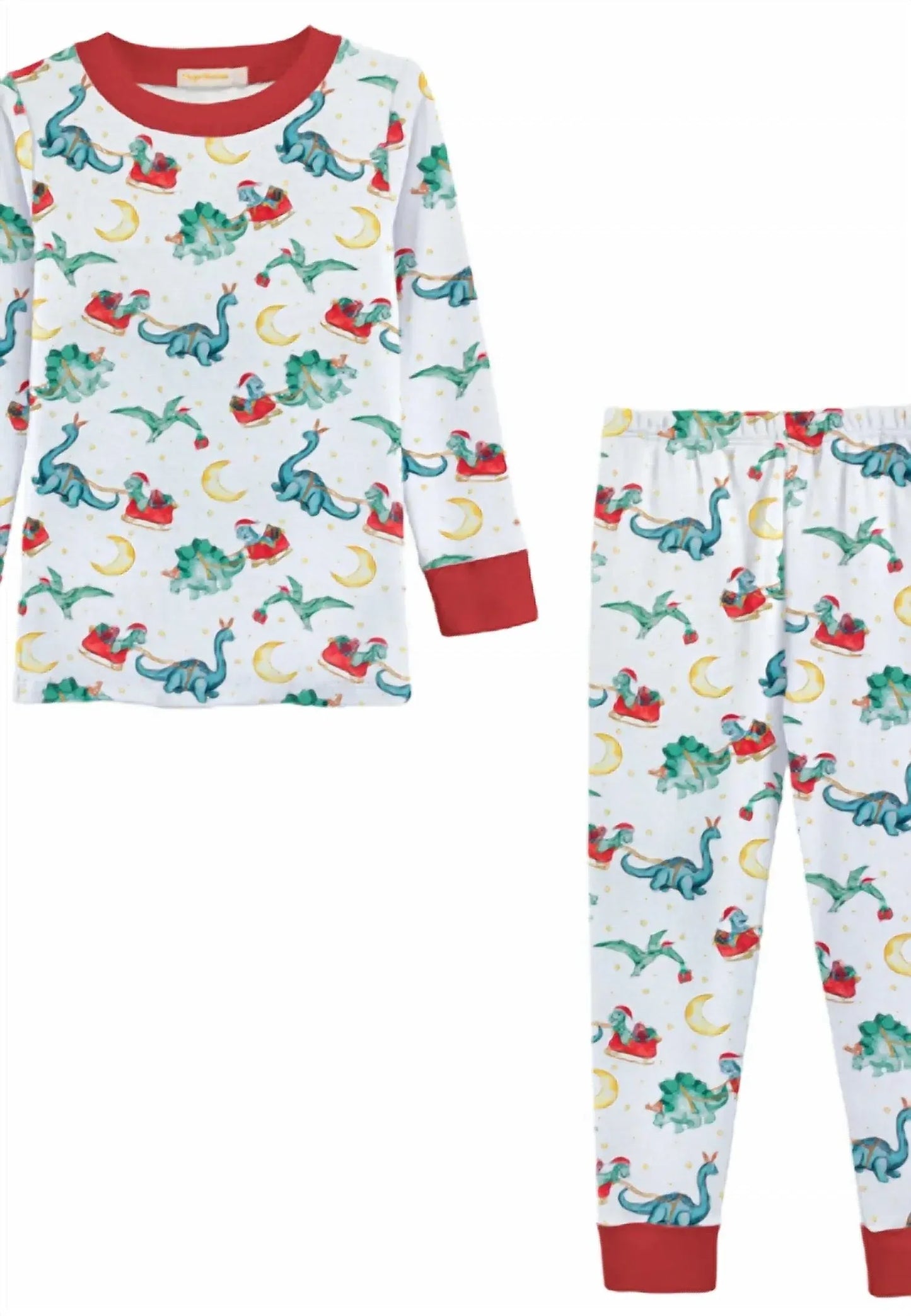 Baby Club Chic - Boy's Dino Clause Printed Kid Pajama Set - Rack Hunt