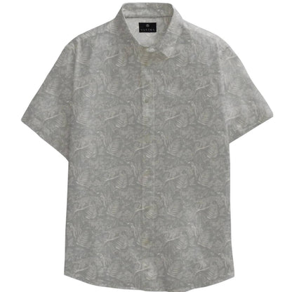 Leopard And Toucan Short Sleeve Button Down Shirt