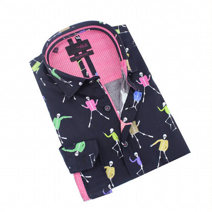 Dancing Skeletons Button Down Shirt