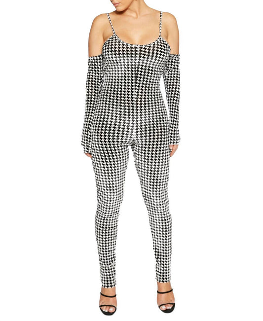 Women's Long Sleeve Cold Shoulder Jumpsuit