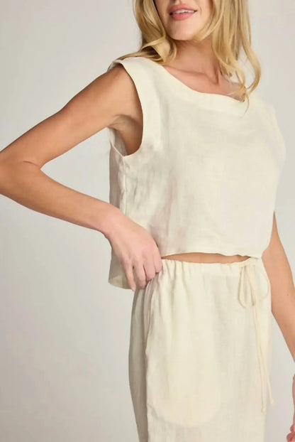 Sunday Ritual - Women's Elena Linen Top - Rack Hunt