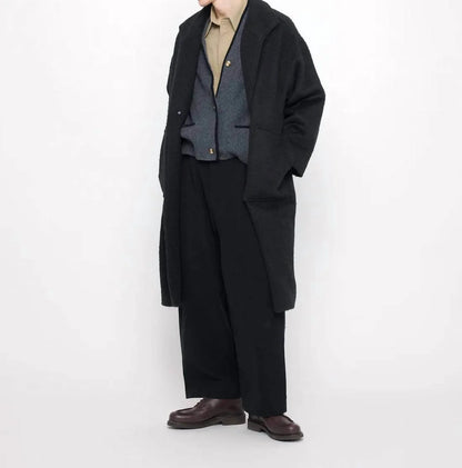 7115 by SZEKI - V-neck Pockets Trimmed Cardigan - Rack Hunt