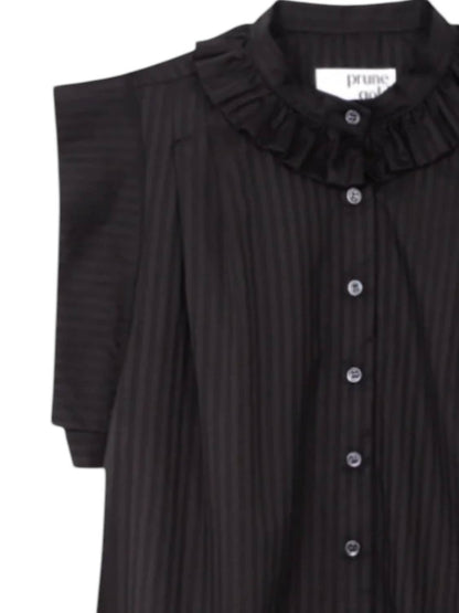 Women's Carlotta Tiny Ruffle Collar Sleeveless Shirt