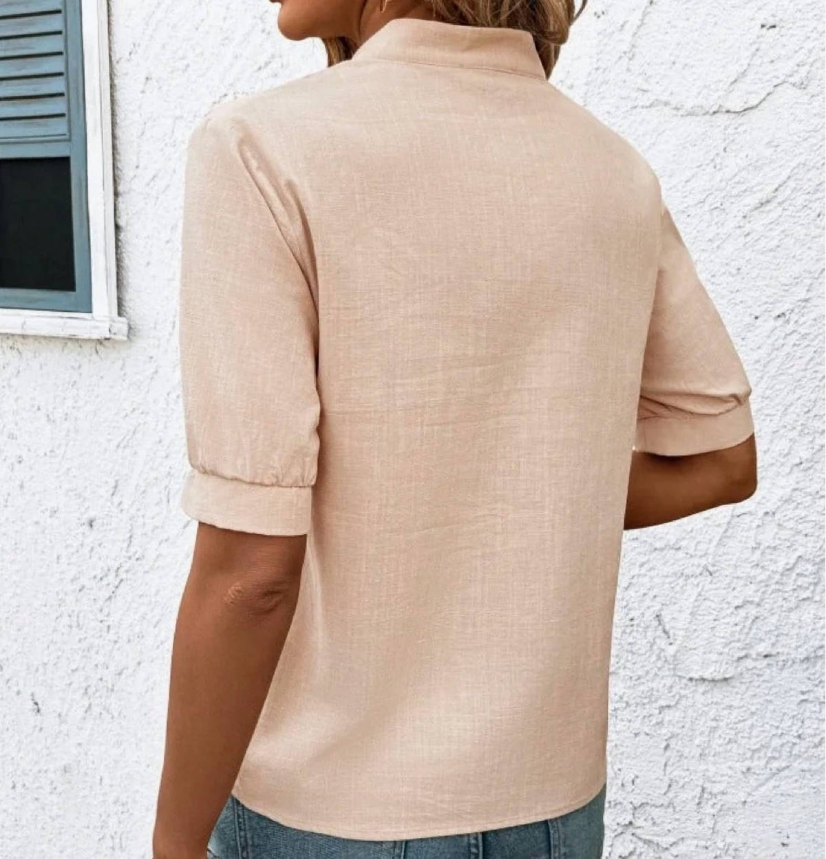 Puffy Sleeve Embroidered Blouse