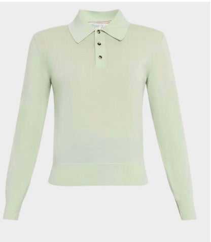 Long Sleeve Cashmere Polo Sweater
