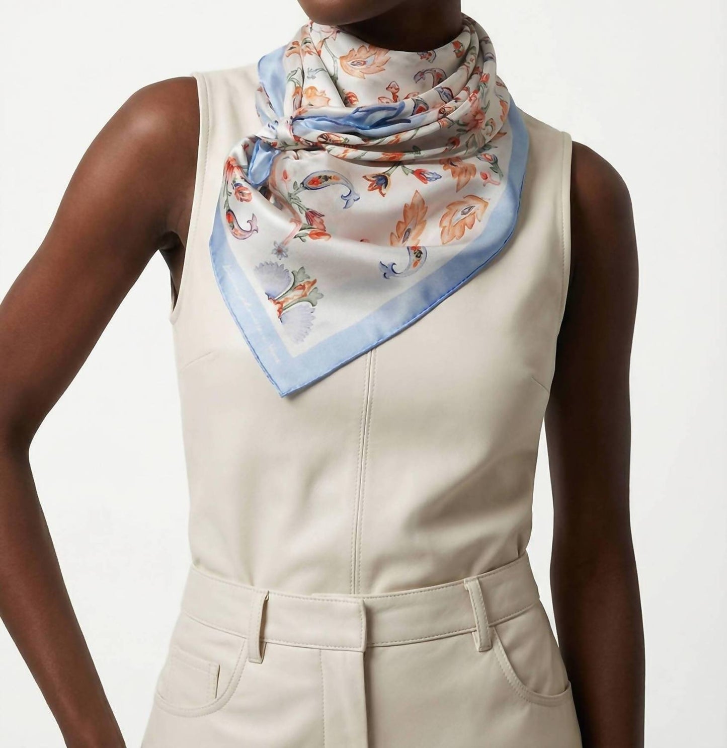 Women's Baroque Blossom Double Sided Silk Scarf