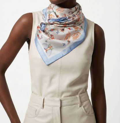 Women's Baroque Blossom Double Sided Silk Scarf