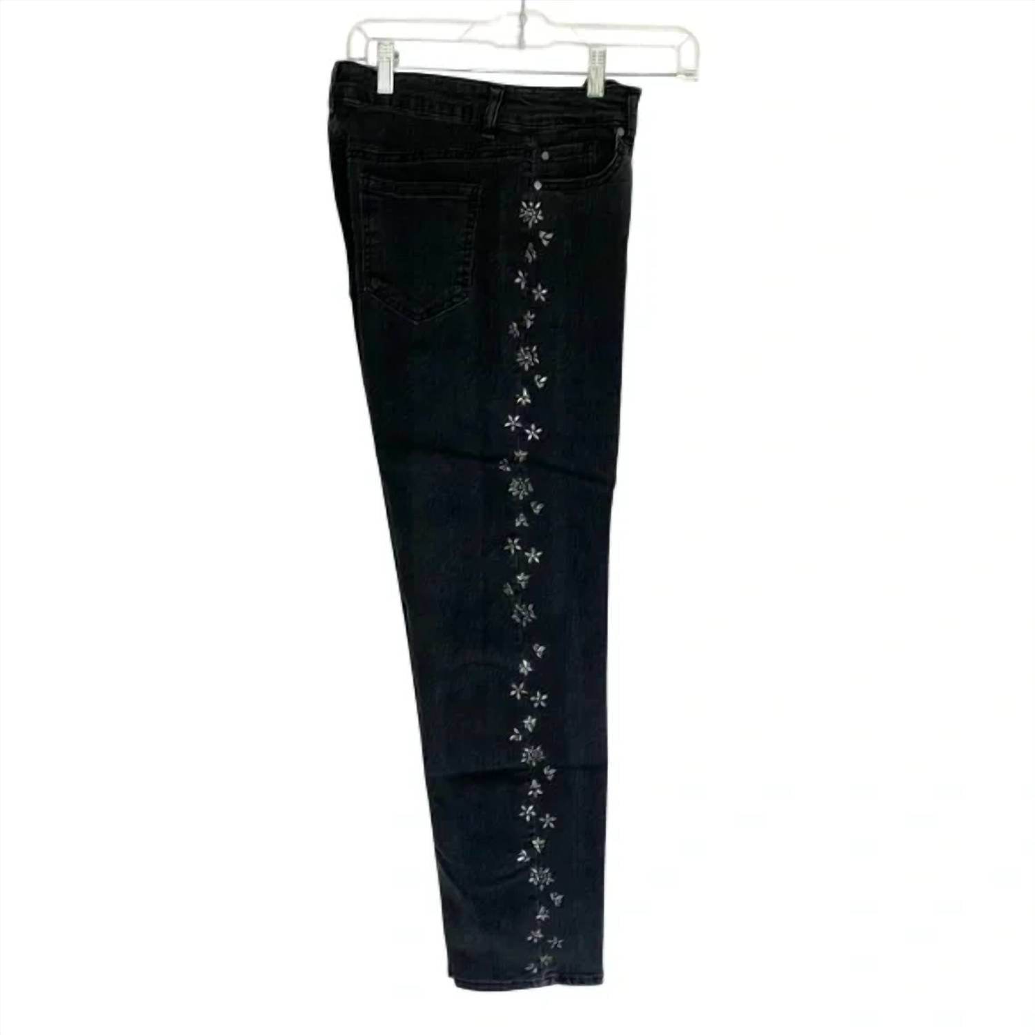 Camila Coelho - Women's Crystal Detail High Rise Jeans - Rack Hunt -
