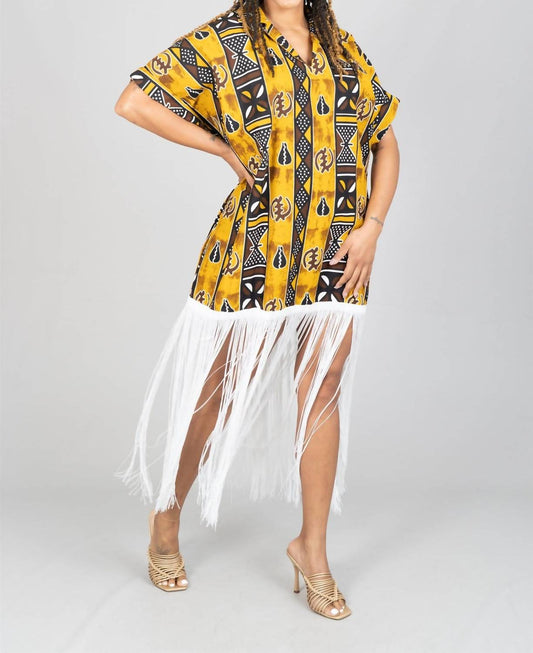 Vivid Tribe Fringe Trim Top