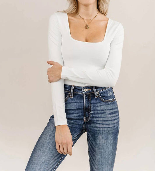 Long Sleeve Square Neck Bodysuit
