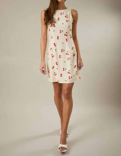 Cherry Printed Mini Dress