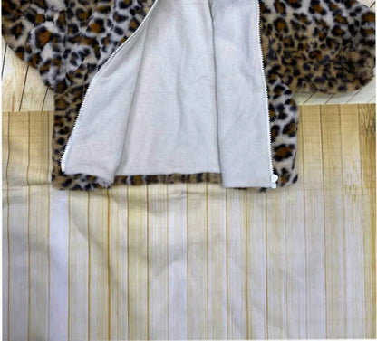 Lulu Clothes - Girl's Leopard Print Fleece Jacket - Rack Hunt