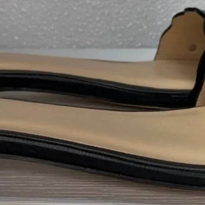 Women's Brooke Leather Studded Slip-on Flat Sandals