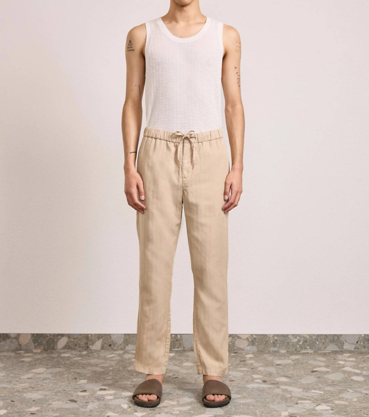 Oscar Slim Fit Herringbone Trousers