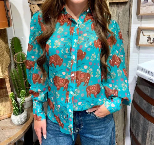 Buffalo Button-front Blouse
