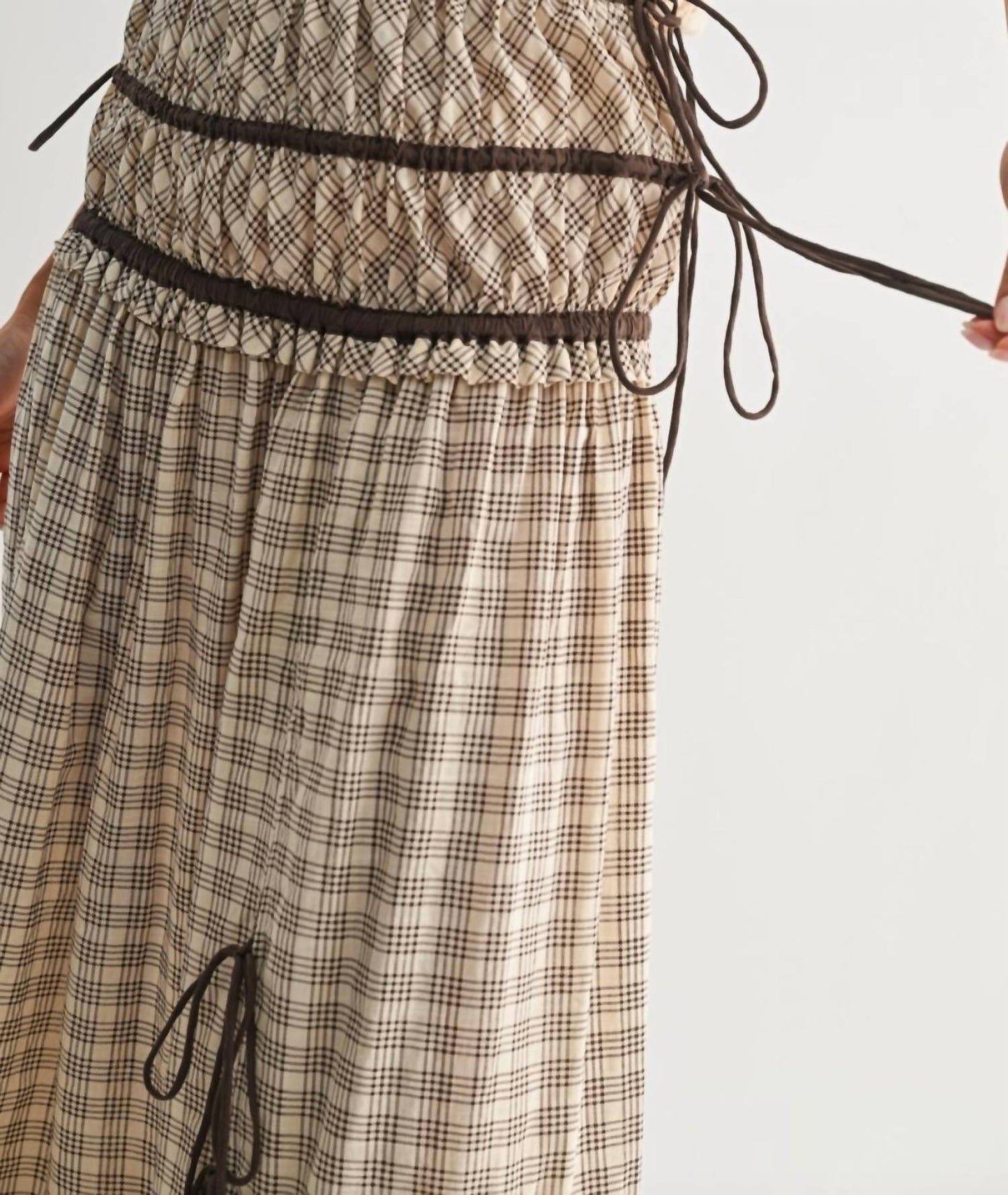 Shea Checked Midi Skirt
