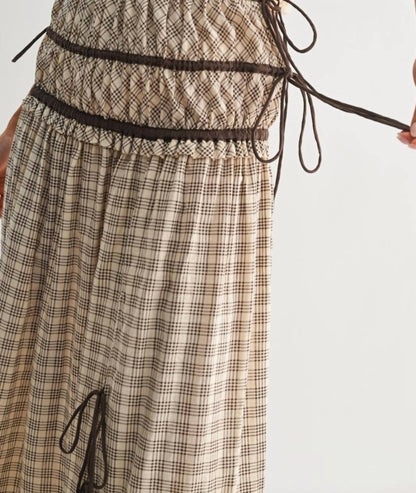 Shea Checked Midi Skirt
