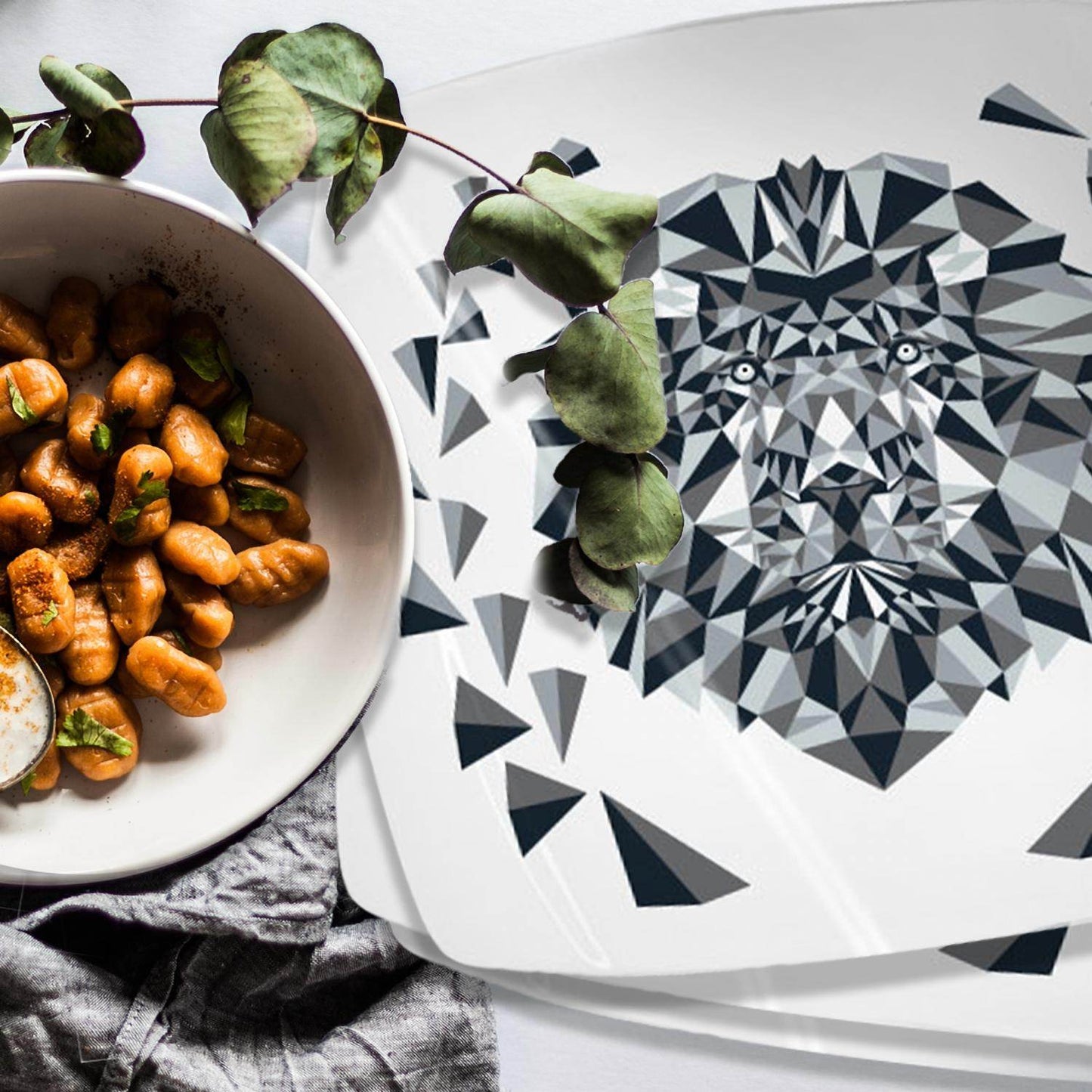 Rossario George - Leonid Geometric Porcelain Plate Set - Rack Hunt -