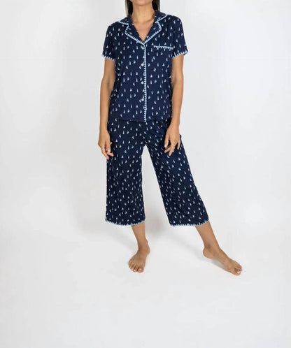 Women's Sailboat Cropped Pant Set