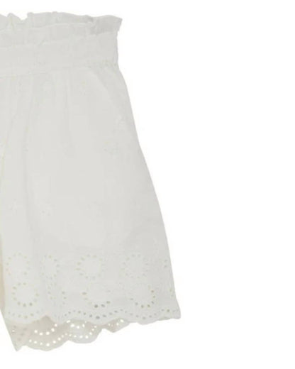 Girls Embroidered Eyelet Shorts