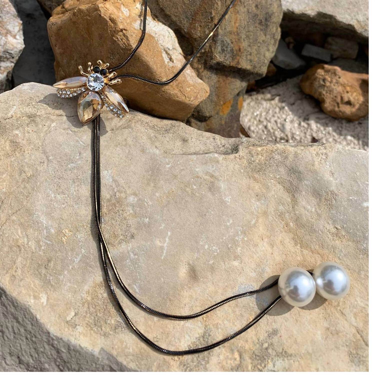 Must Haves by Paula - Women's 4 Pieces Crystal Bolo Necklaces - Rack Hunt -